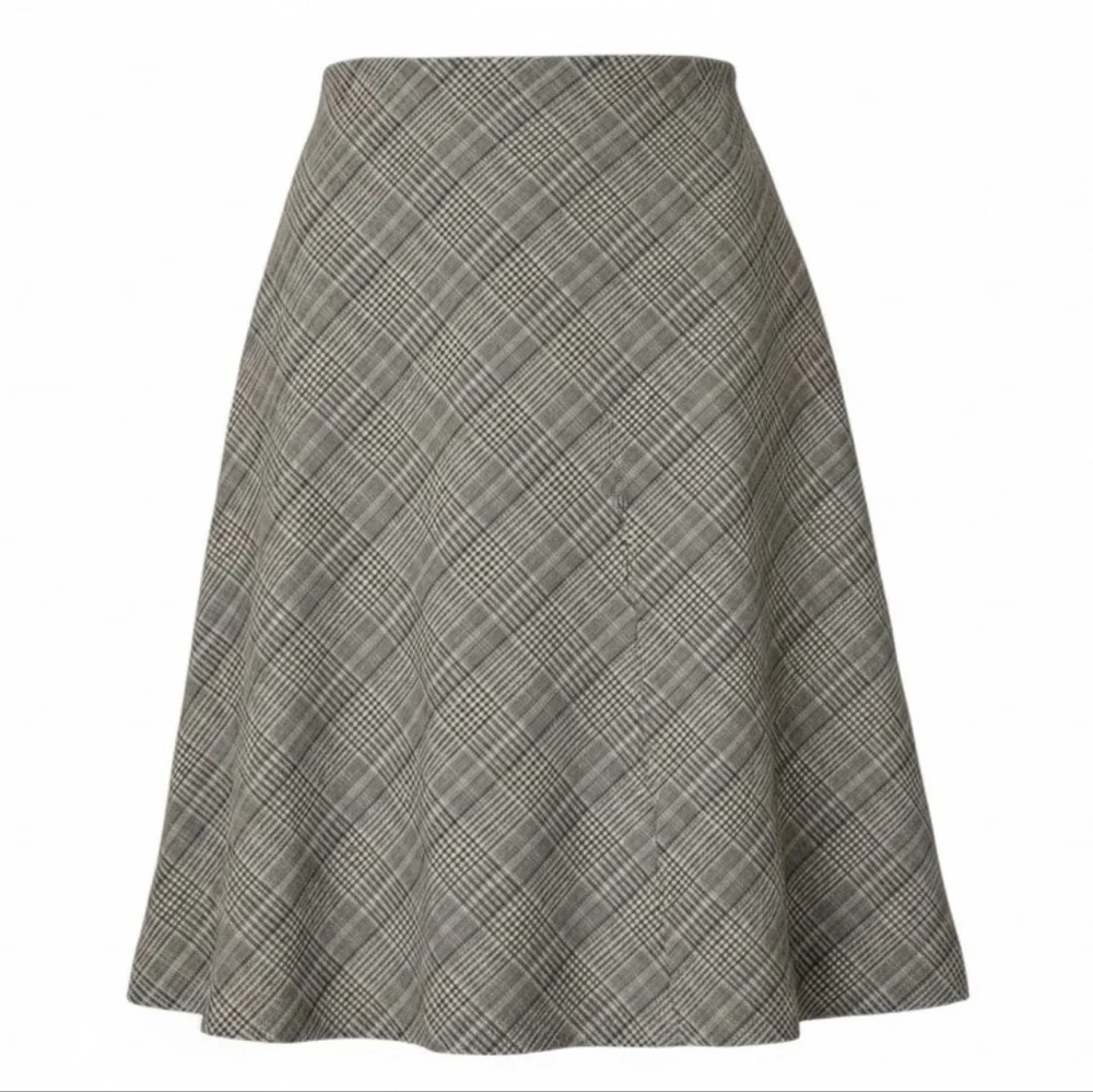 Urban Renewal Plaid A-Line Midi Skirt - Gray Sz Med NWT